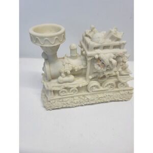 Vtg Christmas‎ Train Candle Holder Santa Gifts Decor Figurine Tabletop Accent